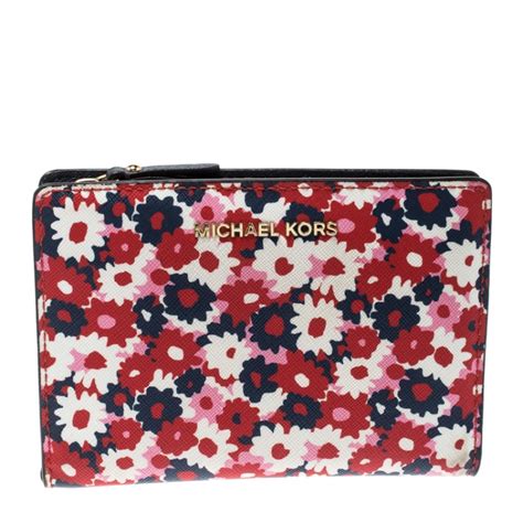 Michael Kors Multicolor Floral Begonia Leather 